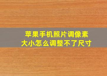 苹果手机照片调像素大小怎么调整不了尺寸