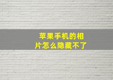 苹果手机的相片怎么隐藏不了