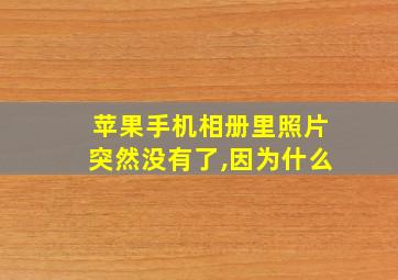 苹果手机相册里照片突然没有了,因为什么