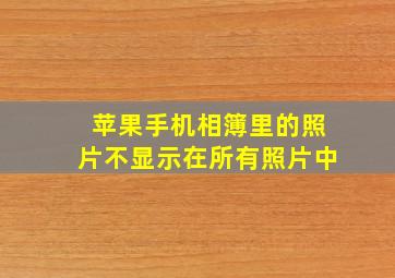 苹果手机相簿里的照片不显示在所有照片中