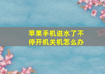 苹果手机进水了不停开机关机怎么办