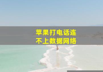 苹果打电话连不上数据网络