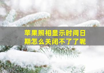 苹果照相显示时间日期怎么关闭不了了呢