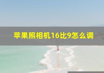 苹果照相机16比9怎么调