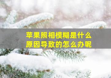 苹果照相模糊是什么原因导致的怎么办呢