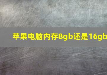 苹果电脑内存8gb还是16gb