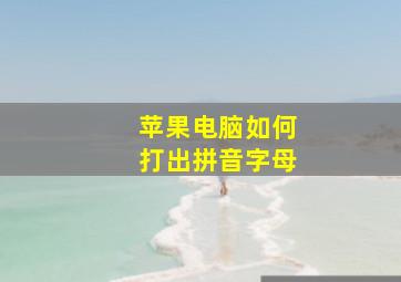 苹果电脑如何打出拼音字母