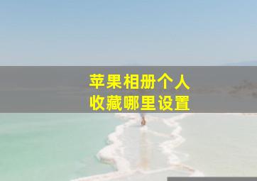 苹果相册个人收藏哪里设置