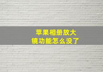 苹果相册放大镜功能怎么没了