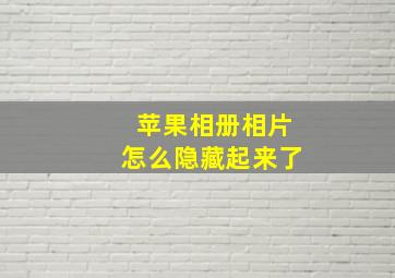 苹果相册相片怎么隐藏起来了