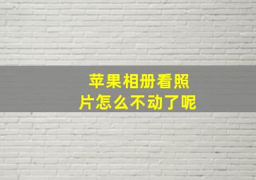 苹果相册看照片怎么不动了呢