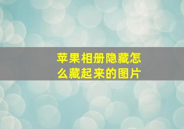 苹果相册隐藏怎么藏起来的图片