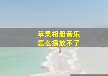 苹果相册音乐怎么播放不了