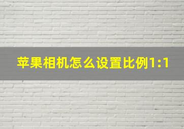 苹果相机怎么设置比例1:1