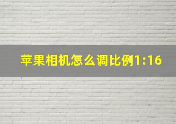 苹果相机怎么调比例1:16