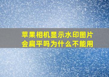 苹果相机显示水印图片会扁平吗为什么不能用