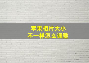 苹果相片大小不一样怎么调整