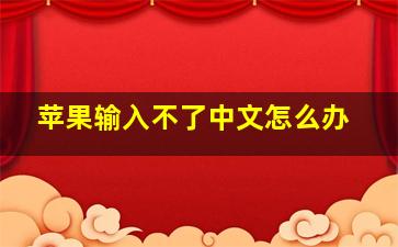 苹果输入不了中文怎么办