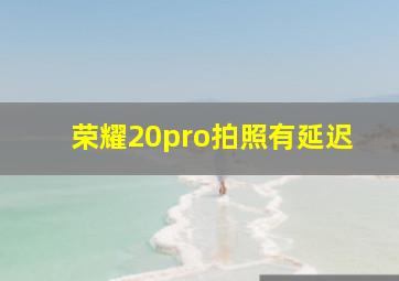 荣耀20pro拍照有延迟