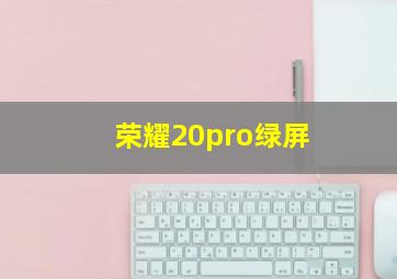 荣耀20pro绿屏