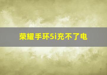 荣耀手环5i充不了电