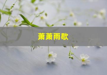 萧萧雨歇