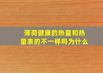 薄荷健康的热量和热量表的不一样吗为什么