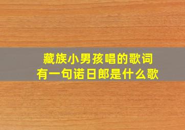 藏族小男孩唱的歌词有一句诺日郎是什么歌