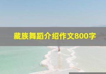 藏族舞蹈介绍作文800字