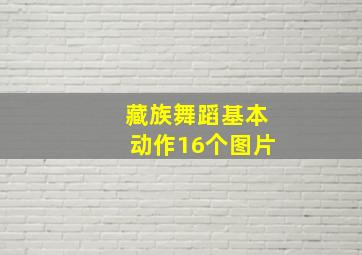 藏族舞蹈基本动作16个图片