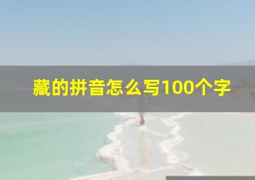 藏的拼音怎么写100个字