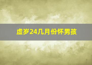 虚岁24几月份怀男孩