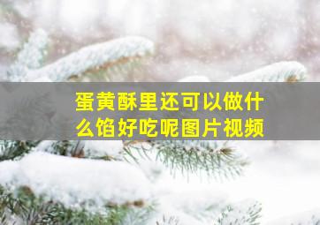 蛋黄酥里还可以做什么馅好吃呢图片视频