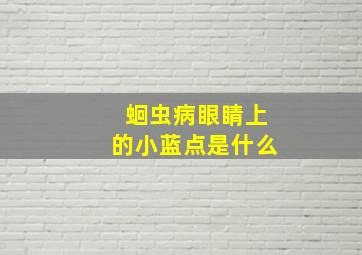 蛔虫病眼睛上的小蓝点是什么