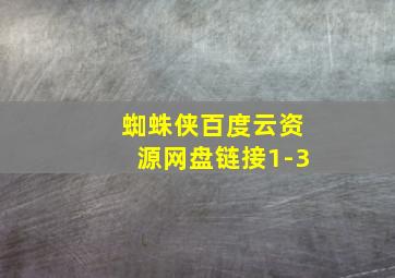 蜘蛛侠百度云资源网盘链接1-3