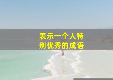 表示一个人特别优秀的成语