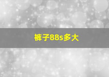 裤子88s多大