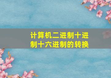 计算机二进制十进制十六进制的转换