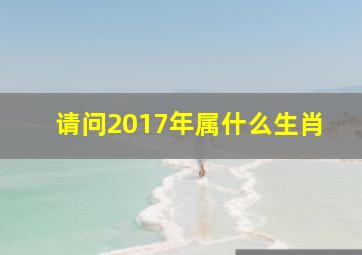 请问2017年属什么生肖