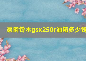 豪爵铃木gsx250r油箱多少钱