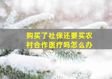 购买了社保还要买农村合作医疗吗怎么办