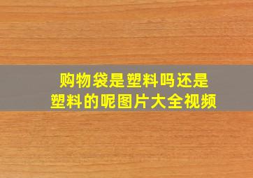 购物袋是塑料吗还是塑料的呢图片大全视频