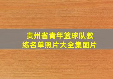 贵州省青年篮球队教练名单照片大全集图片