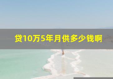 贷10万5年月供多少钱啊