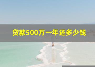 贷款500万一年还多少钱