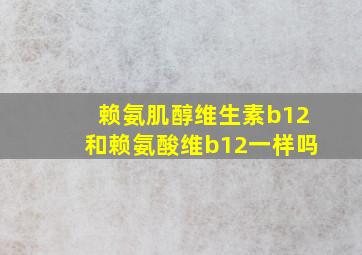 赖氨肌醇维生素b12和赖氨酸维b12一样吗