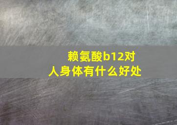 赖氨酸b12对人身体有什么好处