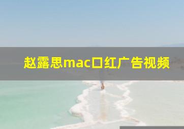 赵露思mac口红广告视频