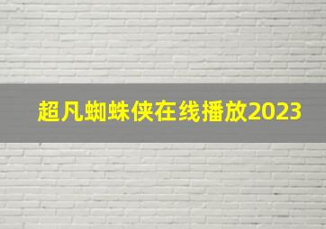 超凡蜘蛛侠在线播放2023