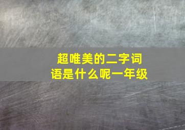 超唯美的二字词语是什么呢一年级